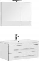 Комплект мебели для ванной Aquanet Верона NEW 90 белый (подвесной 2 ящика)