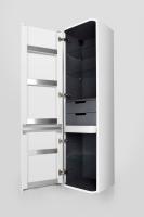 Sensation, Шкаф-колонна, подвесной, левый, 40 см, двери, белый, глянцевая, шт