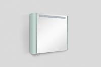 Sensation, зеркало, зеркальный шкаф, правый, 80 см, с подсветкой, мятный, глянцевая