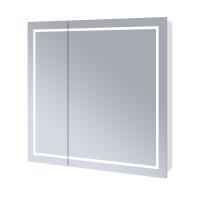 Зеркальный шкаф РОДОС 80 с подсветкой (2 двери) Правое