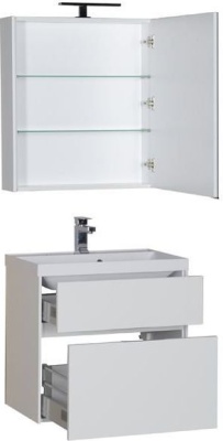 Мебель для ванной Aquanet Латина 70 белый (2 ящика)