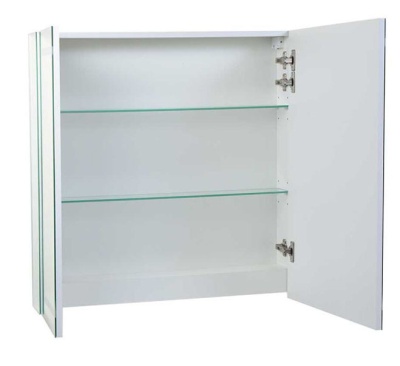 Зеркальный шкаф РОДОС 80 с подсветкой (2 двери) Правое