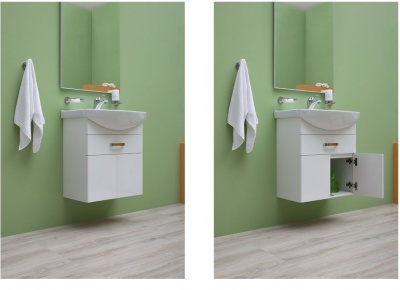 Мебель для ванной Aquanet Ирис 60 белый (1 ящик, 2 дверцы)