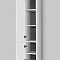 GEM, шкаф-колонна, подвесной, левый, 30 см, двери, push-to-open, цвет: белый, глянец