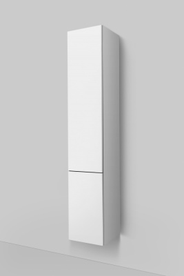 GEM, шкаф-колонна, подвесной, правый, 30 см, двери, push-to-open, цвет: белый, глянец