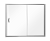 BLISS L Шторка на борт ванны 150x150,с одной дверью,профиль мат. хром, стекло прозрач