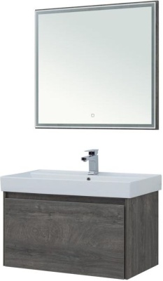 Мебель для ванной Aquanet Nova Lite 90 дуб рошелье (1 ящик)