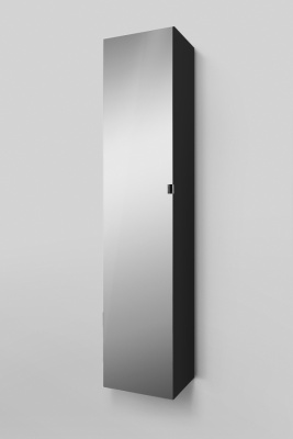 SPIRIT 2.0, шкаф-колонна, подвесной, левый, 35 см, зеркальный фасад, цвет: графит, ма
