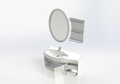 Мебель для ванной Aquanet Опера 115 L белый (2 дверцы 2 ящика)